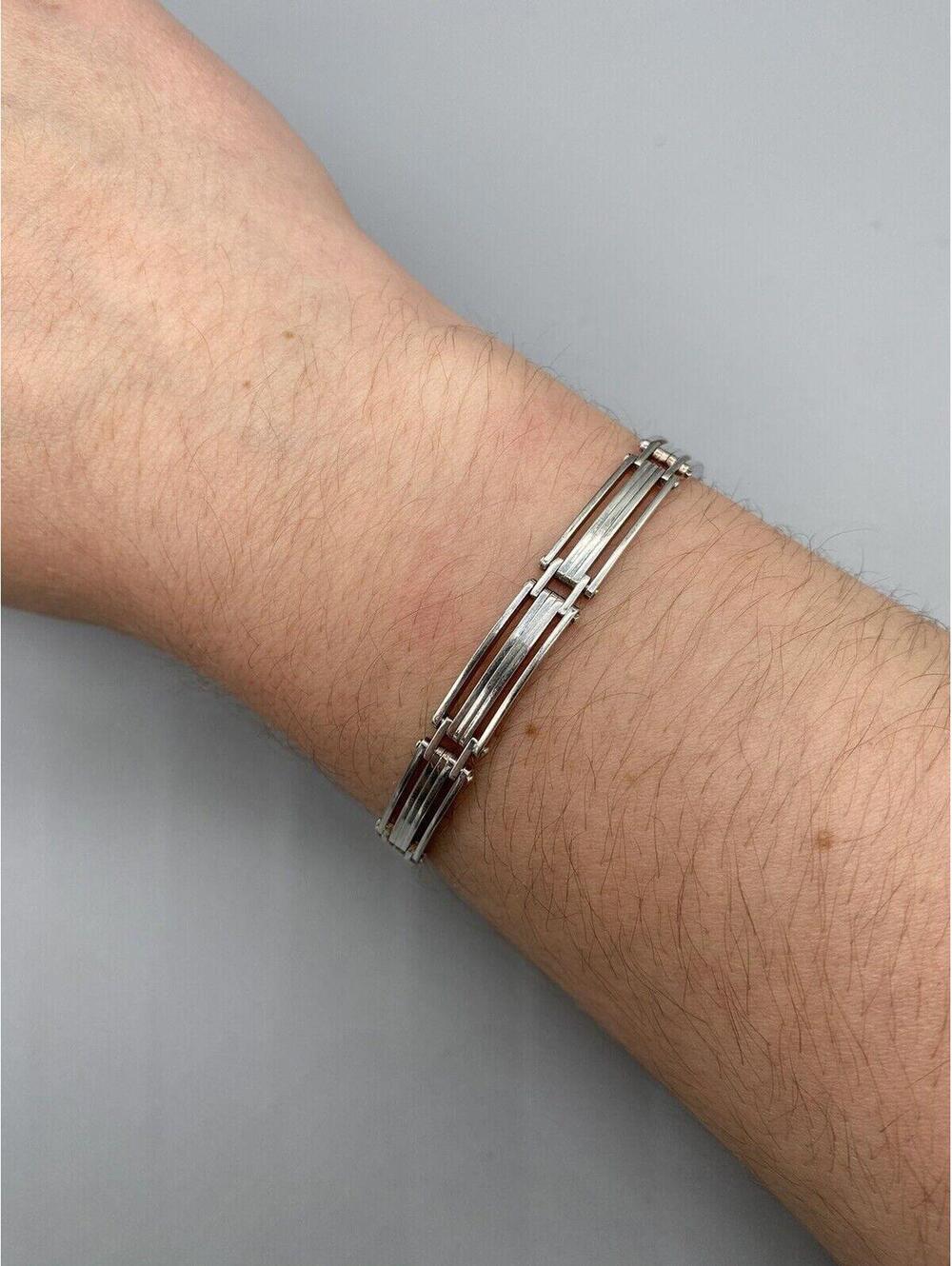 Vintage Sterling Silver 925 Italian Three Strand Bracelet
